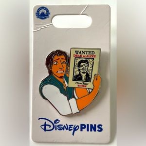 Disney Tangled Flynn Rider Wanted Poster Pin  - NEW